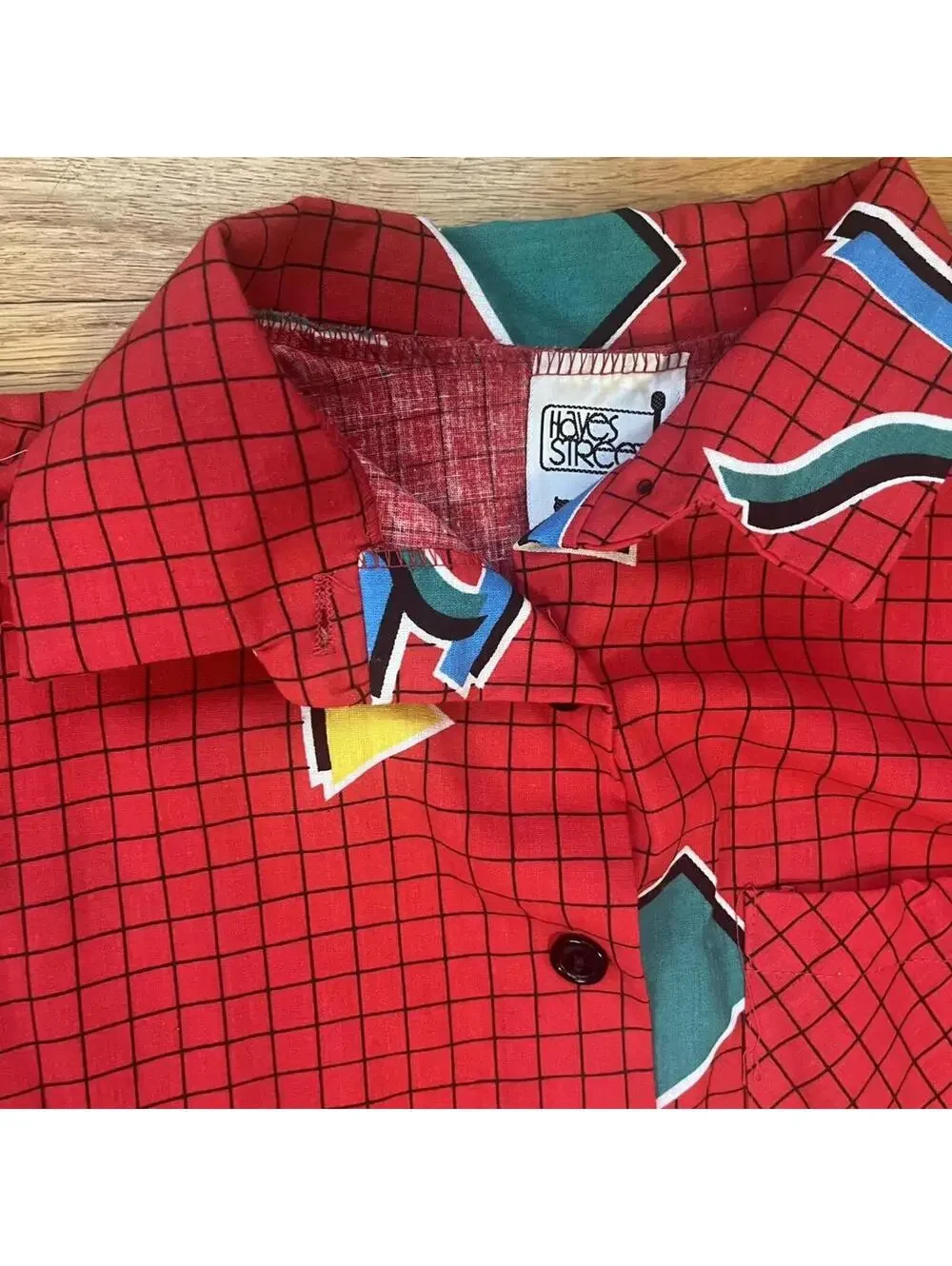 Geometric Saved by the Bell vintage 90's button up. - Picture 4 of 4